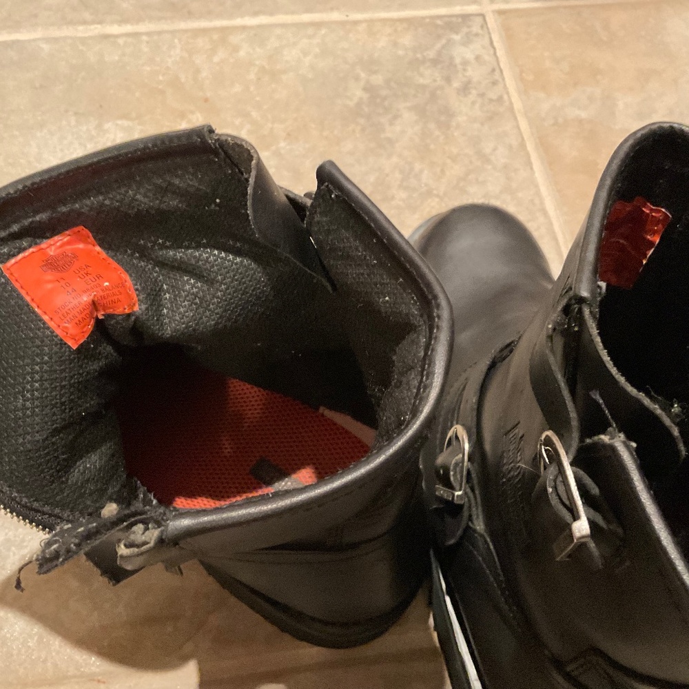 Harley Davidson Black Leather Boots  size 11